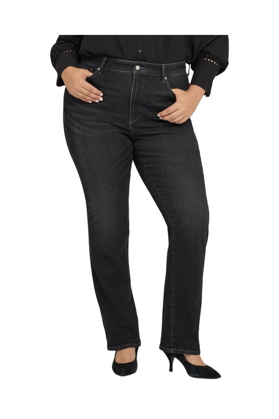 womens  Plus Marilyn High-Rise Paris Lights Straight Leg Jean, 18W