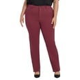 thumbnail image 1 of NYDJ womens  Plus Marilyn High-Rise True Burgundy Straight Leg Jean, 18W, 1 of 4