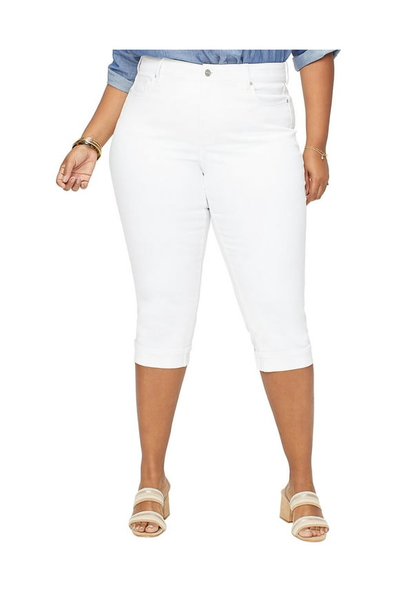 womens Plus Marilyn Optic White Crop Jean, 20WP