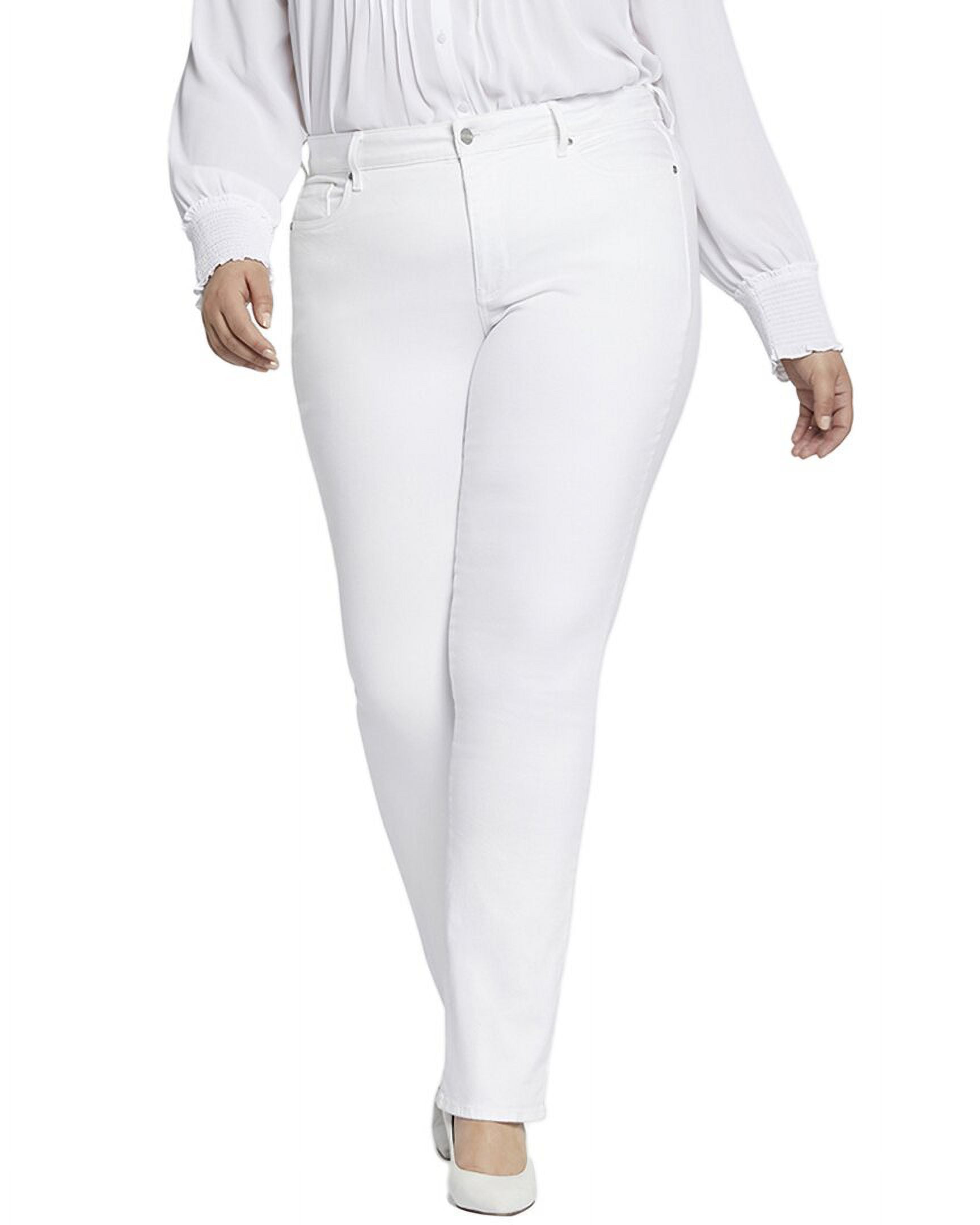 NYDJ womens Plus Marilyn Optic White Straight Leg Jean, 18W - Walmart.com
