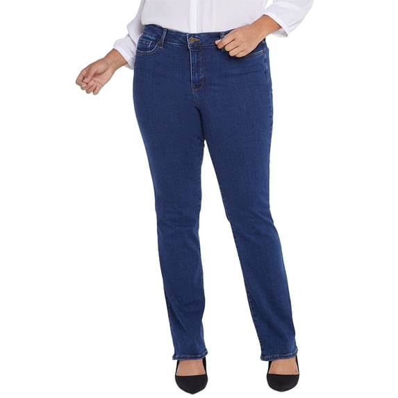NYDJ womens Plus Marilyn Quinn Straight Leg Jean, 14W