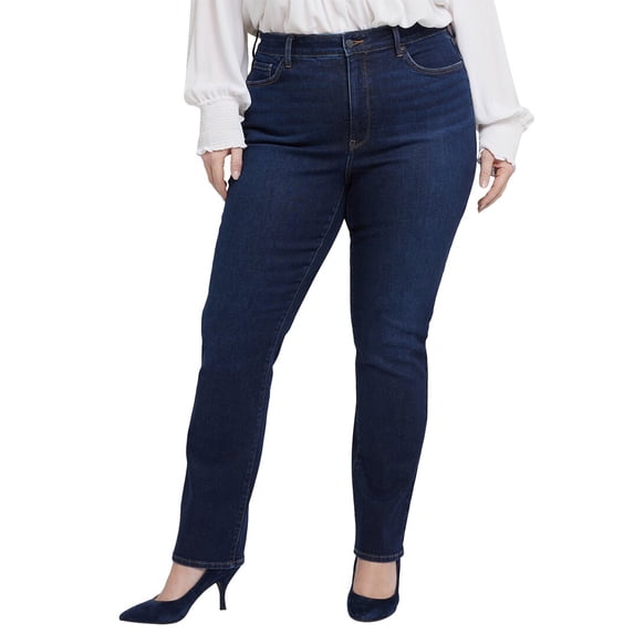 NYDJ womens Plus Marilyn River bridge High-Rise Straight Leg Jean, 26W