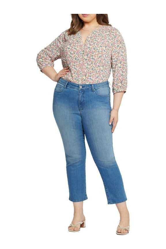 Womens Plus Marilyn Pocket Cotton Ankle Jeans