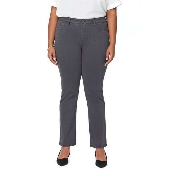 NYDJ womens  Plus Marilyn Vintage Pewter Straight Leg Jean, 28W