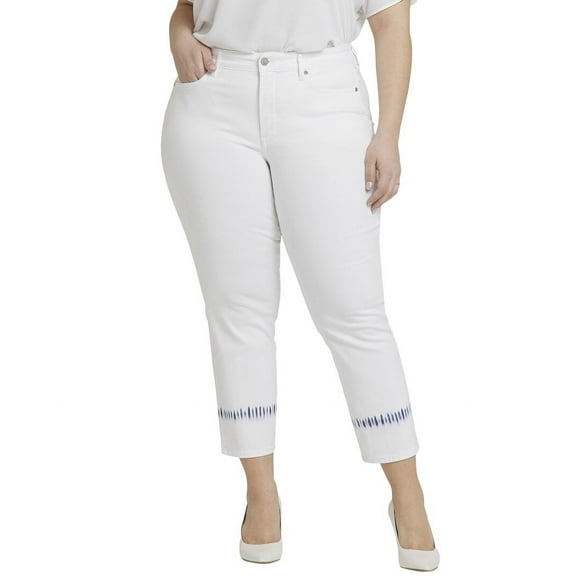 NYDJ womens Plus Marilyn Wave Tie Dye Ankle Crop Jean, 28W