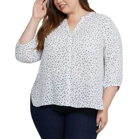 NYDJ womens  Plus Pintuck Blouse, 3X