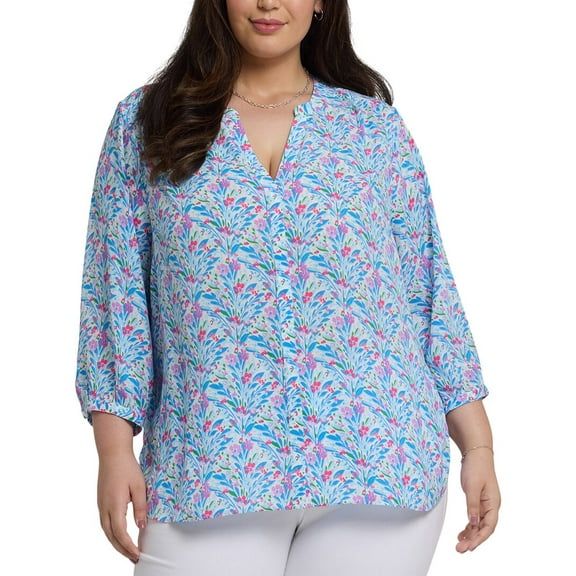 NYDJ womens  Plus Pintuck Blouse, 4X