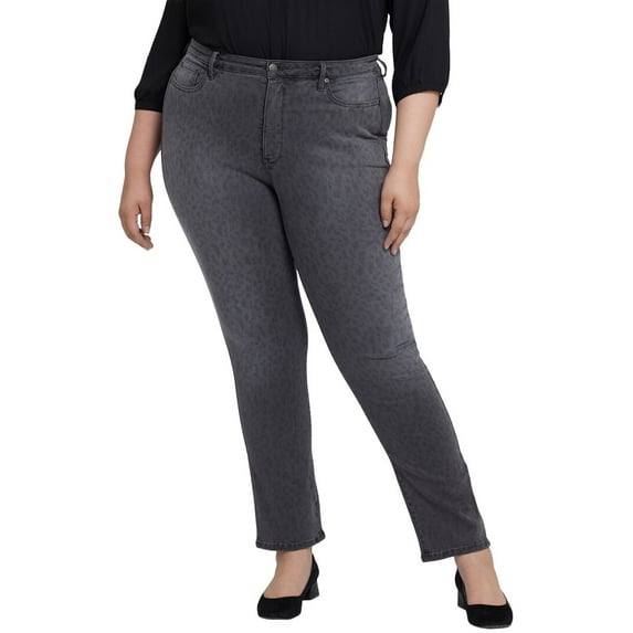 NYDJ womens Plus Sheri Wild Spirit Slim Jean, 18W