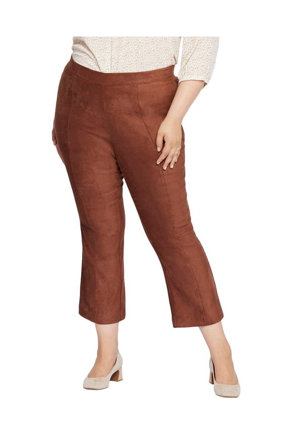womens Plus Suede Pull-On Slim Bootcut Jean, 26W