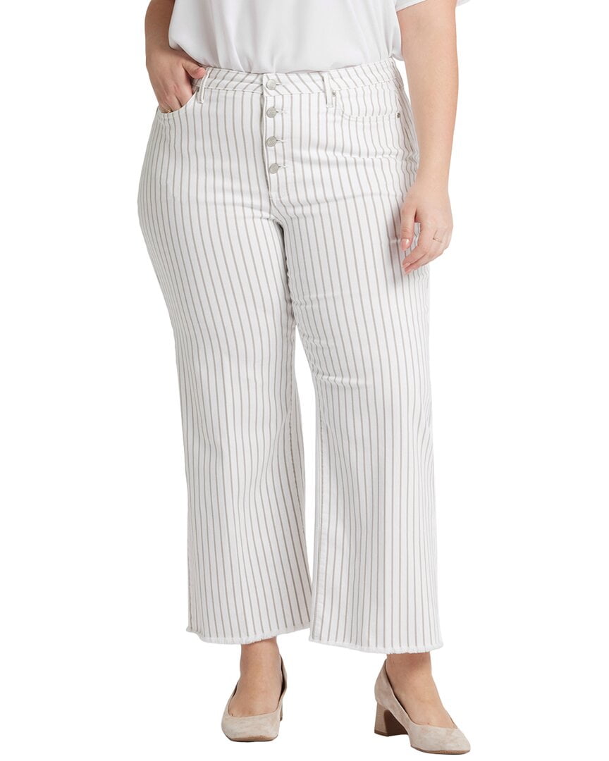 NYDJ womens Plus Teresa Beach Cruise Stripe Ankle Crop Jean, 16W