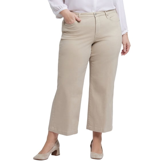 NYDJ womens Plus Teresa Feather Wide leg Jean, 18W
