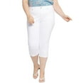 thumbnail image 1 of NYDJ womens  Plus Waist Match Slim Straight Crop Optic White Jean, 3X, 1 of 3