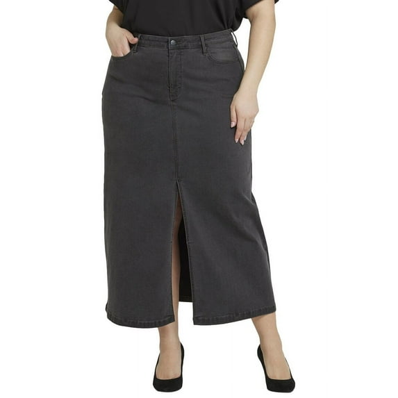 NYDJ womens Plus Skirt Cloud Stone Long Jean, 28W