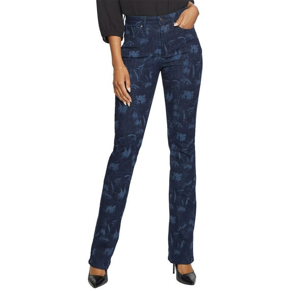 NYDJ womens Slim Bishop Floral Multi Laser Bootcut Jean, 6P