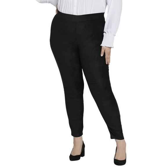 NYDJ womens  Plus Suede Black Legging Jean, 28W