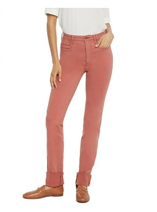 NYDJ Women's Sheri Slim Ankle Jeans in Oyster Bay Regular Pink 18 