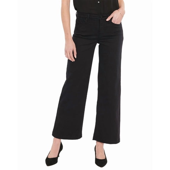 NYDJ womens  Teresa Black Wide Leg Jean, 10