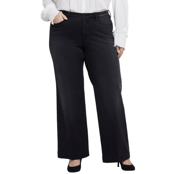 NYDJ womens Plus Teresa Crosswinds Wide Leg Jean, 24W