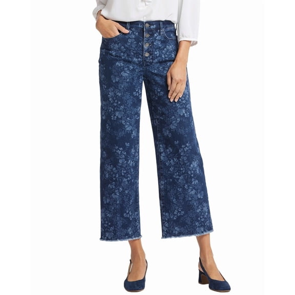 NYDJ womens  Teresa Indigo Oak Park Wide Leg Jean, 12