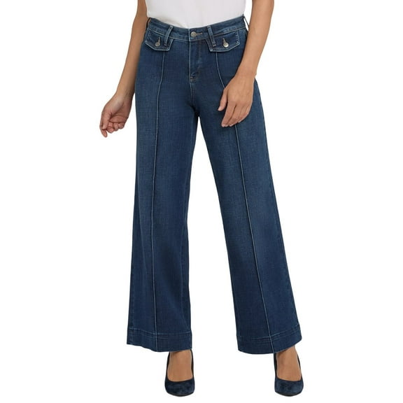 NYDJ womens  Teresa Louvre Sapphire Wide Leg Jean, 10