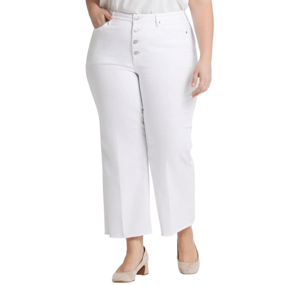 NYDJ womens Plus Teresa Optic White Ankle Crop Jean, 24W