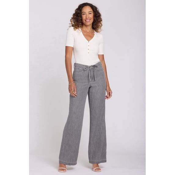 NYDJ Women's Wide Leg Jeans With Drawstring Waist