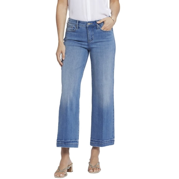 NYDJ womens  Teresa Rivierasky Wide Leg Jean, 0, Blue