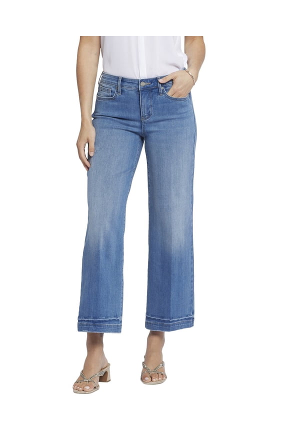 womens  Teresa Rivierasky Wide Leg Jean, 0, Blue