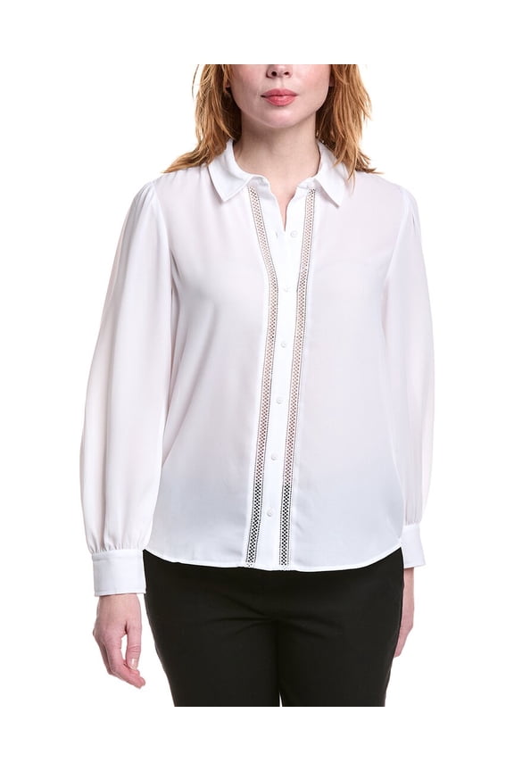 womens  Tiffany Blouse, m, White