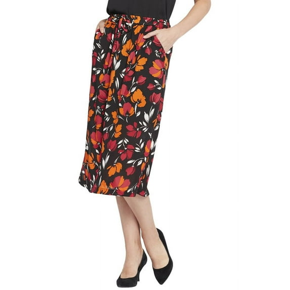 NYDJ womens Tropical Waves Midi Skirt, s