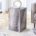 thumbnail image 1 of NYEESS 12"x12"x19.6" Gray Textured MDF Side Table Coffee Table For Living Room, 1 of 11