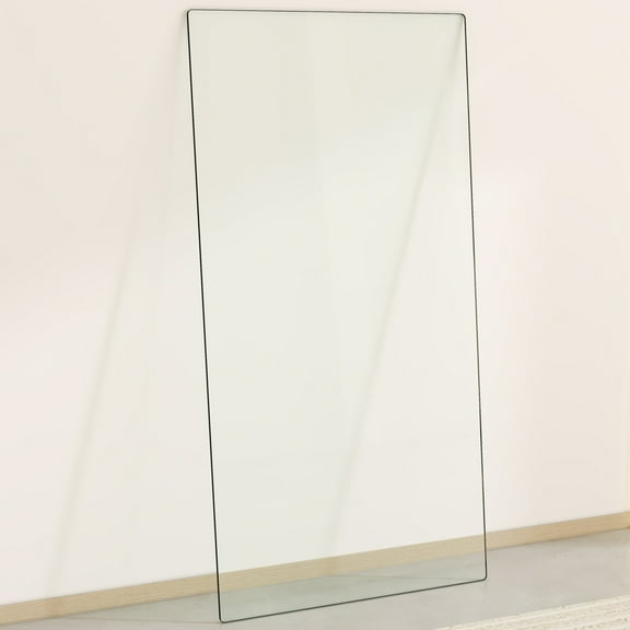 NYEESS 24x48 inch Rectangular Tempered Glass Table Top, 0.31 inch Thick Clear Protector for Coffee, End, Dining Table