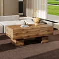 thumbnail image 1 of NYEESS 43.3"x21.6"x17.2" Wood Texture MDF Rectangular Coffee Table for Living Room, 1 of 9