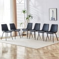 thumbnail image 1 of NYEESS Set of 6 Black PU Dining Chairs with Metal Legs, Modern Kitchen and Office Seating, 1 of 10