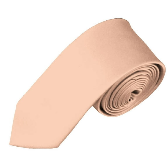 NYFASHION101 Big Boys' Kids' Children's Solid Color 48" Neck Tie, Flamingo Coral