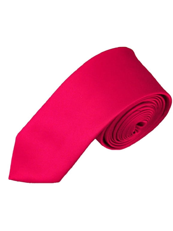 Big Boys' Kids' Children's Solid Color 48" Neck Tie, Fuchsia