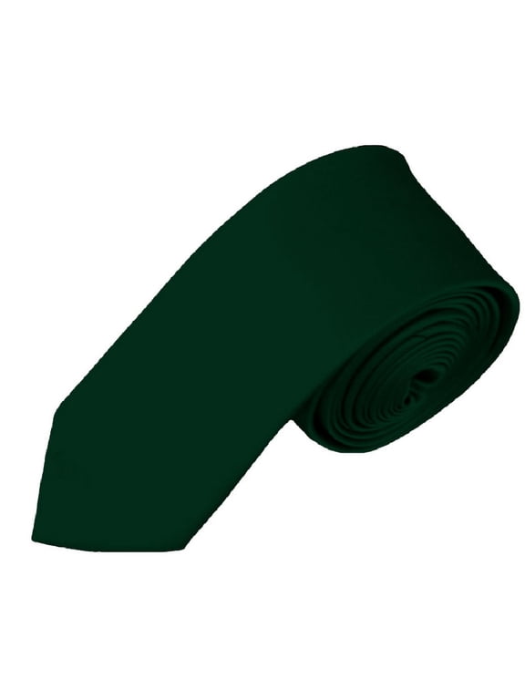 Big Boys' Kids' Children's Solid Color 48" Neck Tie, Green