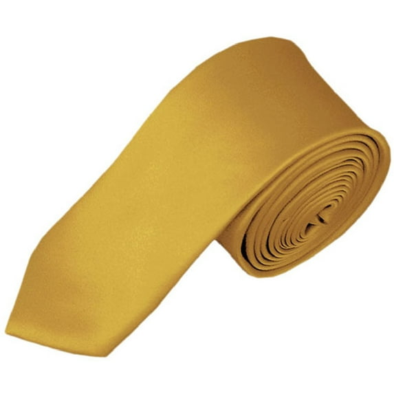 NYFASHION101 Big Boys' Kids' Children's Solid Color 48" Neck Tie, Honey Gold