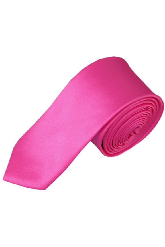 Big Boys' Kids' Children's Solid Color 48" Neck Tie, Hot Pink