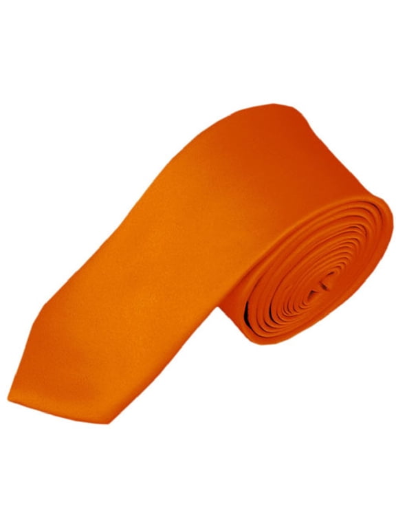 Big Boys' Kids' Children's Solid Color 48" Neck Tie, Orange