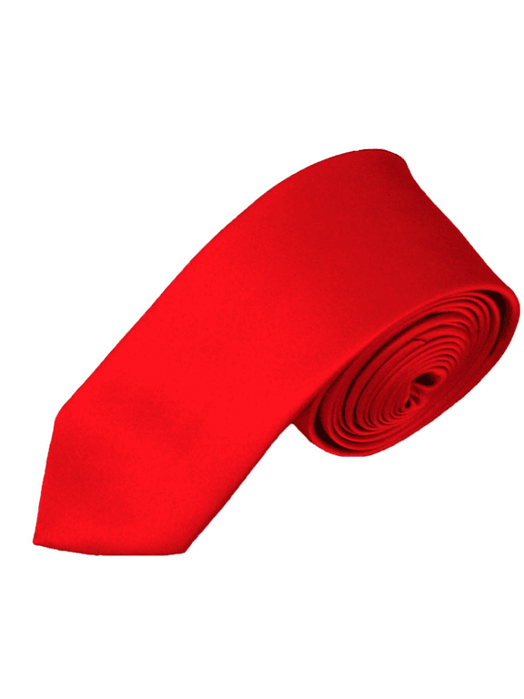 Big Boys' Kids' Children's Solid Color 48" Neck Tie, Red