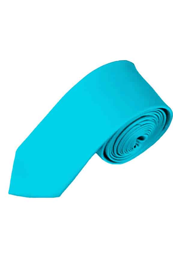 Big Boys' Kids' Children's Solid Color 48" Neck Tie, Turquoise