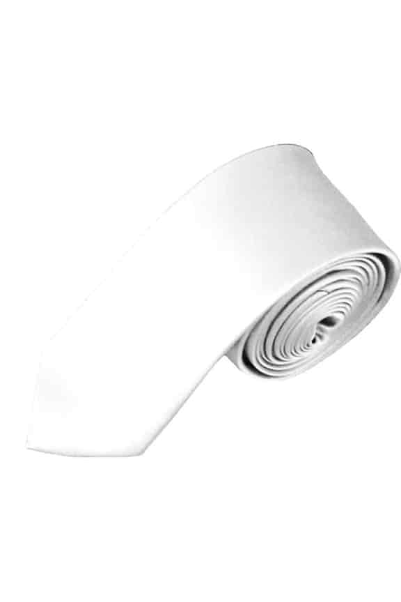 Big Boys' Kids' Children's Solid Color 48" Neck Tie, White