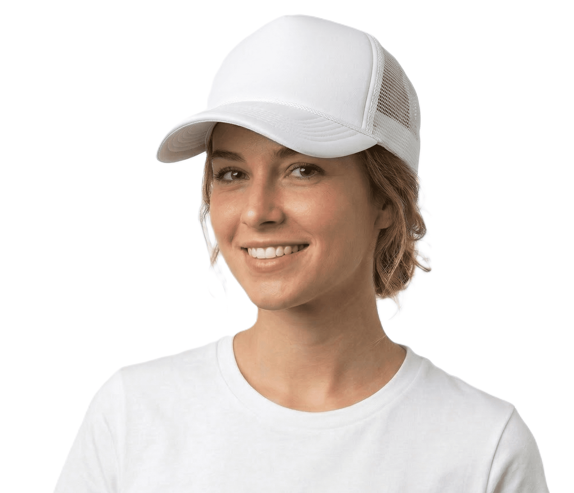 Woman’s White Mesh Trucker Hat - Adjustable Snapback Brixton Women main image 3