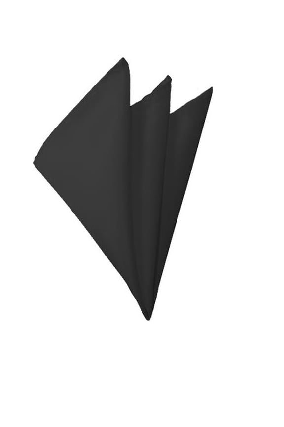 Bold Solid Color Polyester Formal Handkerchief Pocket Square, Charcoal Gray