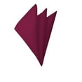 thumbnail image 1 of NYFASHION101 Bold Solid Color Polyester Formal Handkerchief Pocket Square, Raspberry, 1 of 1