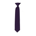 thumbnail image 1 of NYFASHION101 Boys' Kids' Children's Smooth Satin Solid Clip On Tie, Eggplant, 8", 1 of 1