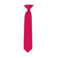 thumbnail image 1 of NYFASHION101 Boys' Kids' Children's Smooth Satin Solid Clip On Tie, Fuchsia, 11", 1 of 1