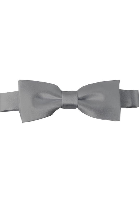Boys' Solid Color Adjustable Pre-Tied Bow Ties - Silver