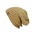 thumbnail image 1 of NYFASHION101 Exclusive Two Way Cuff & Slouch Warm Knit Ribbed Beanie, Camel, 1 of 4